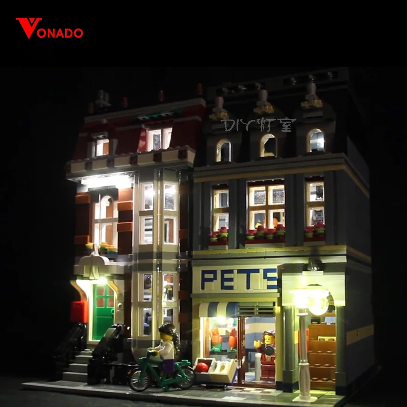 Набор со светодиодной подсветкой для конструктора Lego 10218 уличный Конструктор из