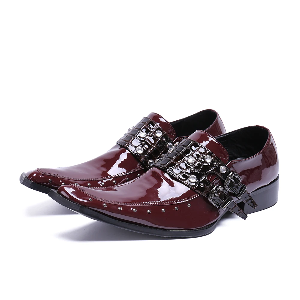 Christia Bella/итальянские Модные Мужские модельные туфли; Мужская обувь из натуральной кожи в деловом стиле с пряжкой; деловая офисная обувь