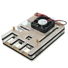 PI 3 DIY прозрачный корпус коробка с Процессор охлаждающий вентилятор воздушный поток кулер совместимый для Raspberry Pi 3