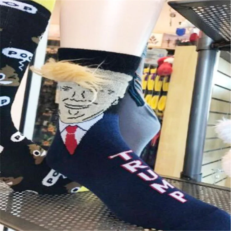 Moda Mulaya, брендовые качественные мужские счастливые носки, Trump, новинка, хлопок, уличная одежда, President Funky, мужские нарядные носки для мужчин, подарок