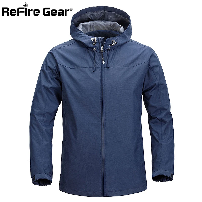 Мужская тактическая куртка ReFire Gear водонепроницаемая с капюшоном на весну и осень