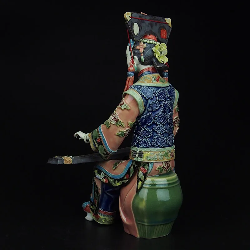 Народное искусство фарфоровая керамическая традиционная китайская ярмарка женская статуэтка коллекция яркие и элегантные ручной работы для подарка SYX027