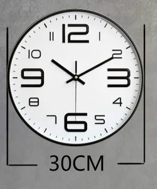 12 дюймов новые часы для гостиной современная минималистская атмосфера креативные модные круглые спальня ПВХ настенные часы