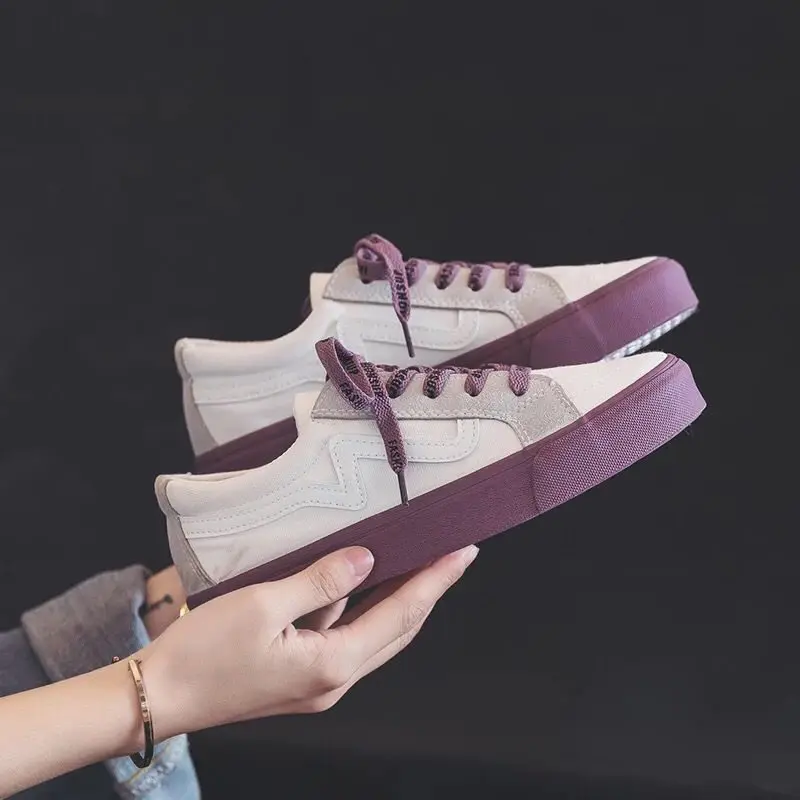 

Fashion Women's White Flat Sneakers 2019 Spring Casual Shoes Lace-up Platform Shoes Woman Comfortable Footwear S1000