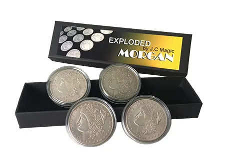 

Exploded Morgan Magic Tricks Multiply Coin Appearing Disappearing Magia Magician Stage Accessories Illusion Props Gimmick Toys