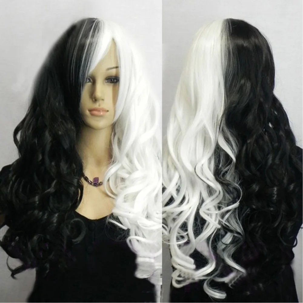 как сделать черные волосы белыми. парик черно-белый круэлла. как сделать черные волосы белыми. наращивание волос амре. как сделать черные волосы белыми.