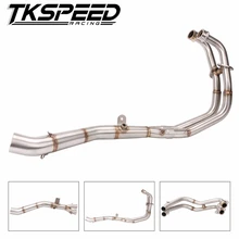 Средняя труба полная система выхлопа без шнуровки для Yamaha MT03 MT-03 YZF R3 R25 YZF-R3 YZF-R25 до без выхлопа