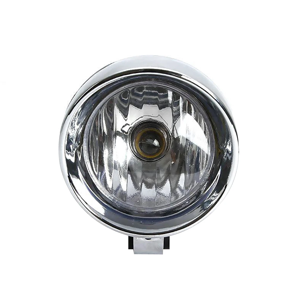 Universal Motorcycle Fog Lamp 2 4'' Chrome Motorcycle Bullet Front Headlight for Harley
