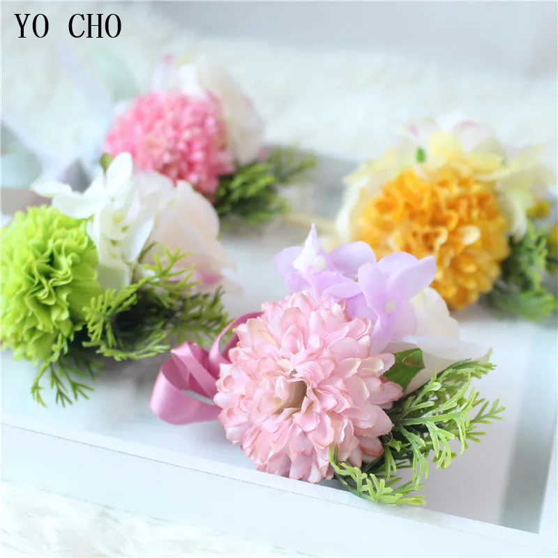 artificial flower wrist corsage (7)
