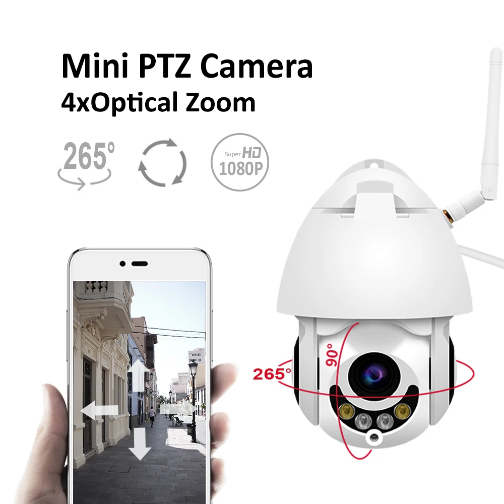 PTZ IP камера 1080P 2MP HD беспроводная Wifi наружная камера безопасности Wi-Fi с ночным видением CCTV для домашнего видеонаблюдения