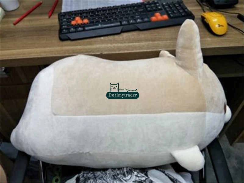 Dorimytrader Pop 60cm Big Anime Corgi Butt Plush Toys Cartoon Stuffed Soft Animals Dog Corgi with Fat Arse 24inches DY61646 (10)