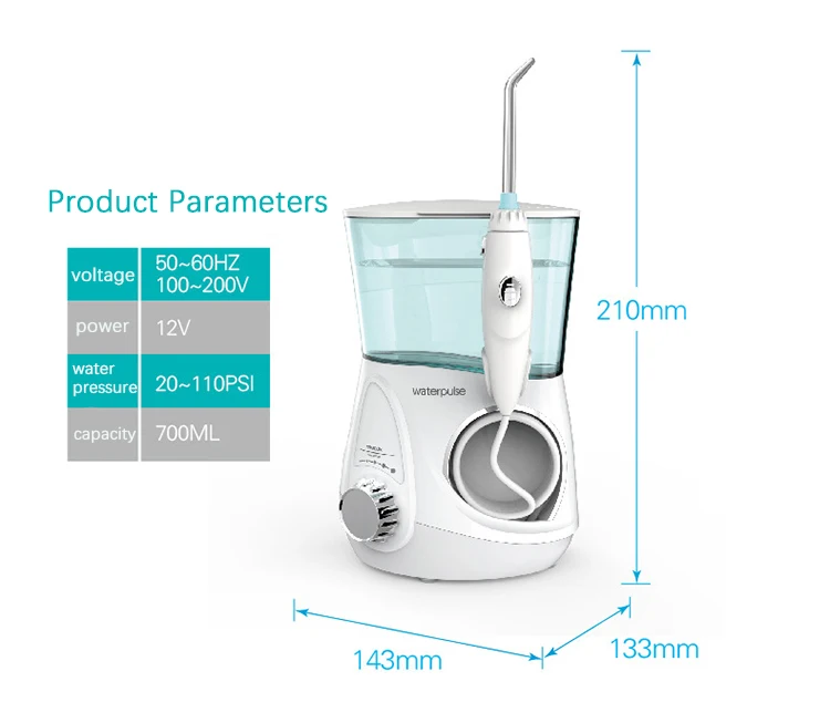 100-240 В Электрический ирригатор полости рта зубной Flosser воды Flosser с 5 шт. Агат кончик гигиены полости рта 700 мл очиститель зубов дома V600G