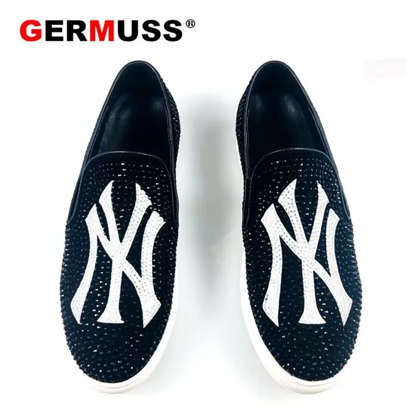 Newest Men luxury Designer charming Casual Shoes Male Homecoming Dress Wedding Party Prom shoes zapatos de novio - Цвет: Черный