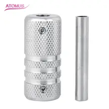 Серебристая Татуировка ручка высшего качества портативный алюминиевый сплав захват машины татуировки ручка замок дизайн дропшиппинг# F