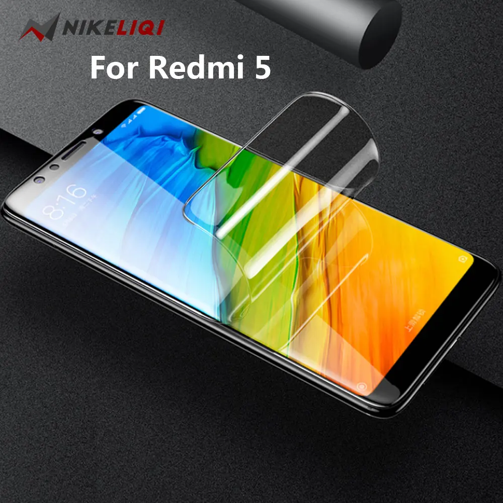 Xiaomi Redmi 5 экран протектор 7 дюймов полный охват спереди/сзади гидрогель плёнки без