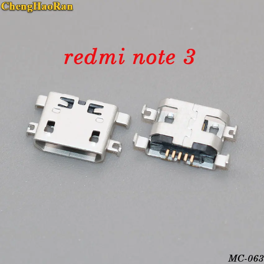 ChengHaoRan 5 шт. 10 шт. Micro USB для Xiaomi Redmi NOTE 1/2/3/4/5/5A/5pro NOTE 4X Разъем гнездо для зарядки женский порт - Цвет: NOTE 3