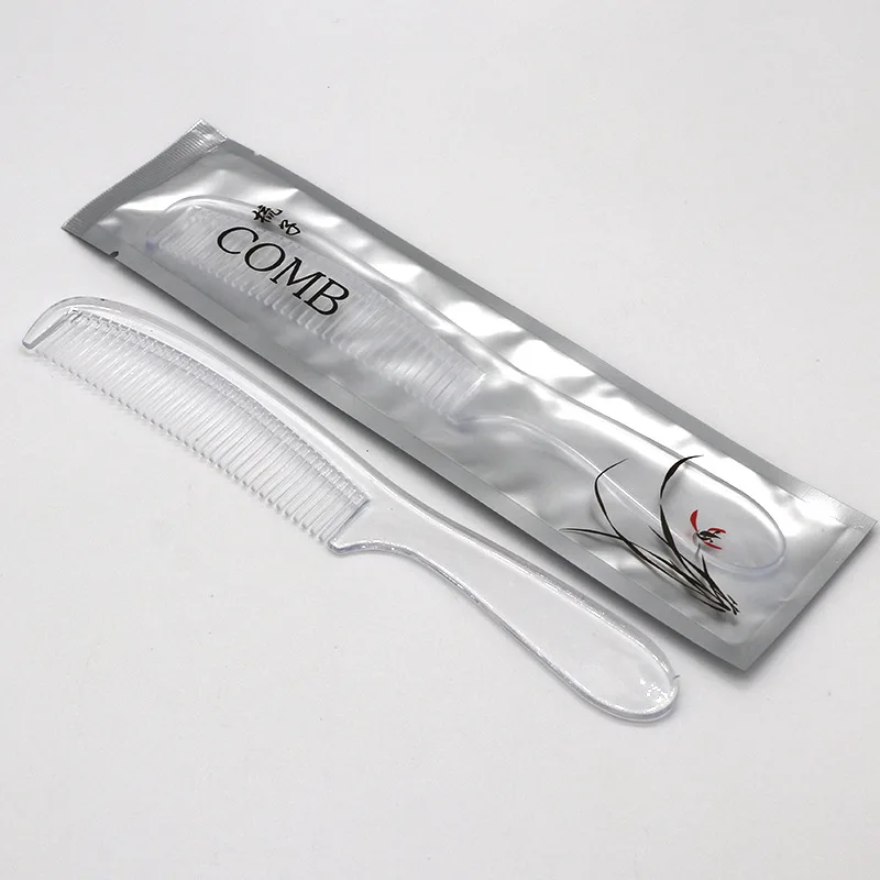

100Pcs/Set Disposable Plastic Hotel Supplies Combs Portable Convenient Individually Wrapped Combs for Travel Business Trip Hotel