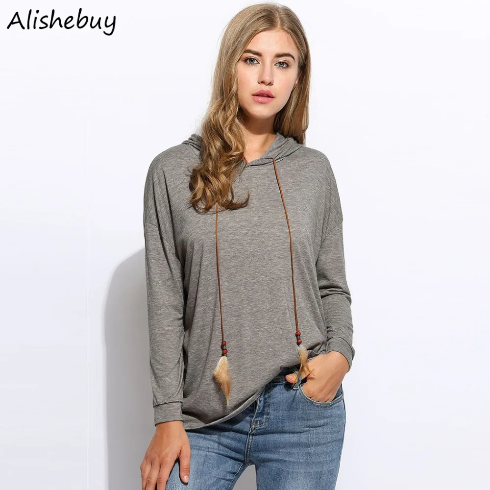 Hot Thin Casual Loose Sweatshirts Women Long Sleeve