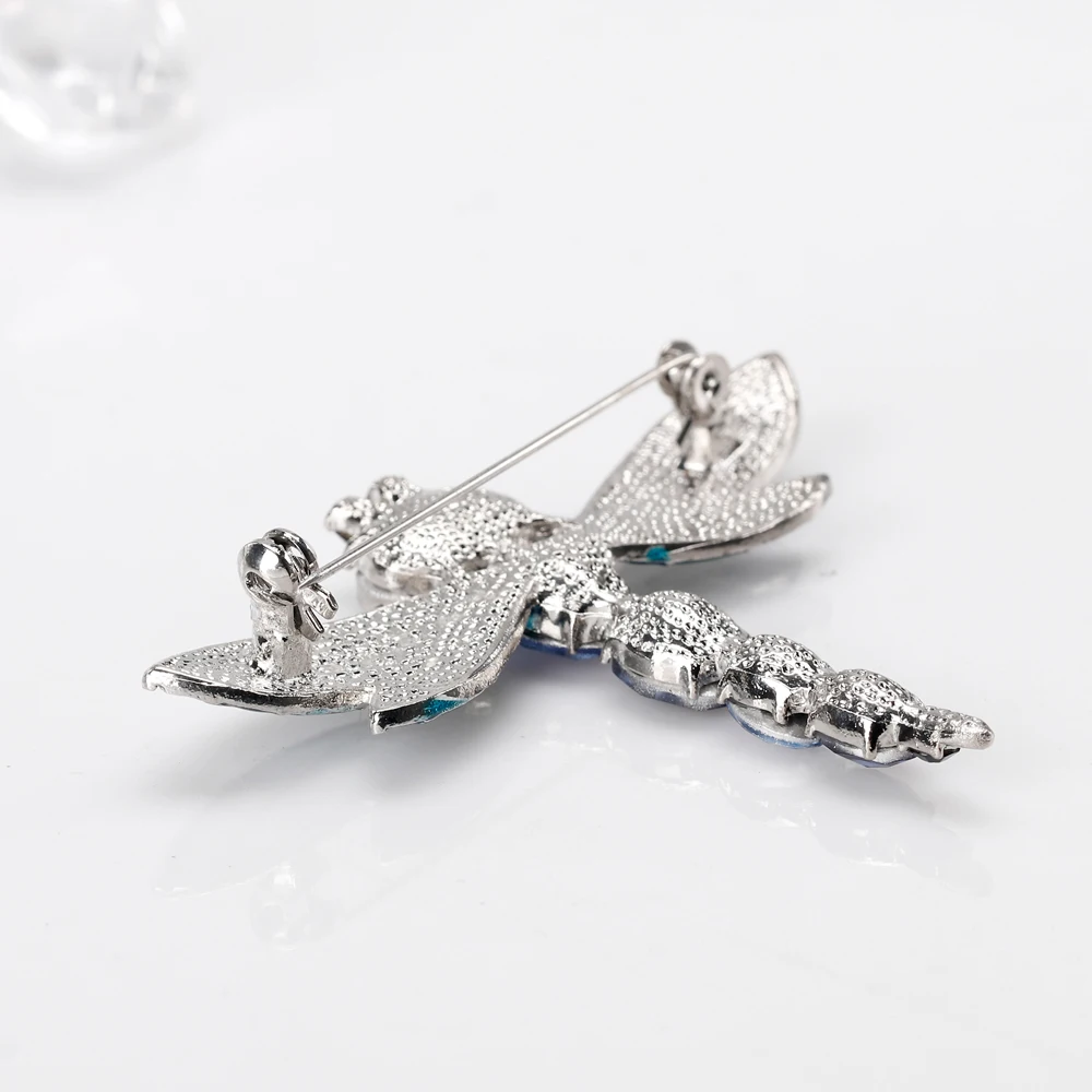 Женская Винтажная брошь с кристаллами 3 цвета|dragonfly brooch|brooches for womenrhinestone dragonfly |