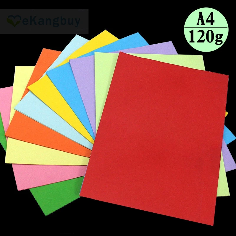 

100sheets 120g A4 Color Copy Paper Kids Handicraft Origami Paper