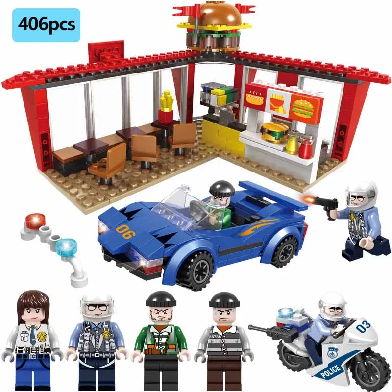 

Police station special police explosion-proof armored vehicle Arrest action Building Blocks For children Boy Gifts