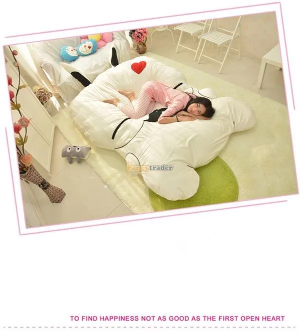 Fancytrader 270cm X 160cm Giant Soft Plush Stuffed Double Size Rabbit Bunny Mattress Carpet Tatami Bed, FT50680 (6)