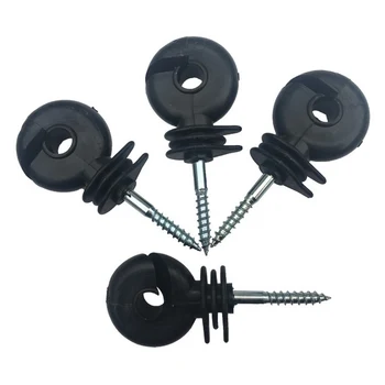 

50pcs Electric Fence Insulators Screw In Post Easy and Wire Stable To Twist Electric Fence Ring Insulator Guardian Small Animals