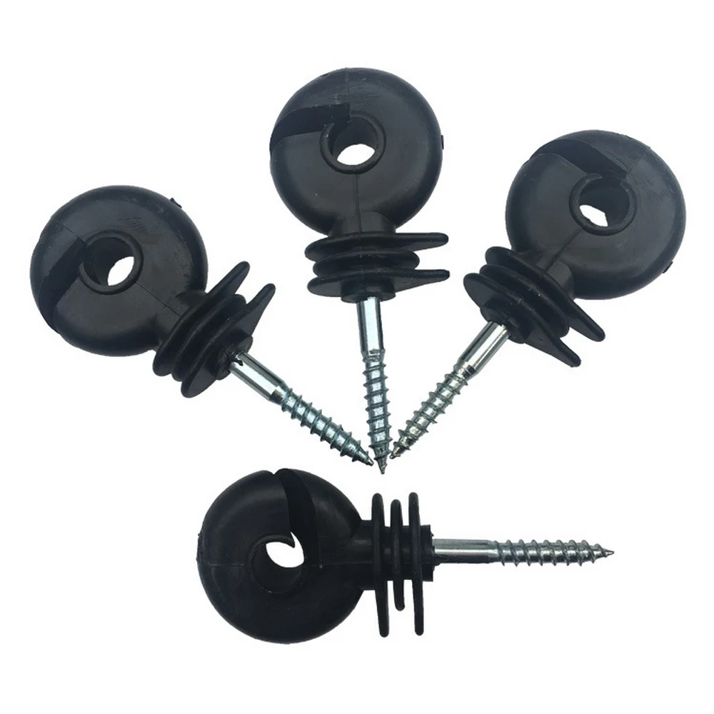 

50pcs Electric Fence Insulators Screw In Post Wire Stable and Easy To Twist Electric Fence Ring Insulator Guardian Small Animals
