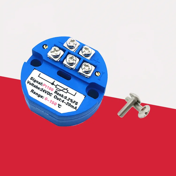 

1PCS PT100 thermal resistance 24VDC Temperature switch Sensors Transmitter Module Output 4~20mA
