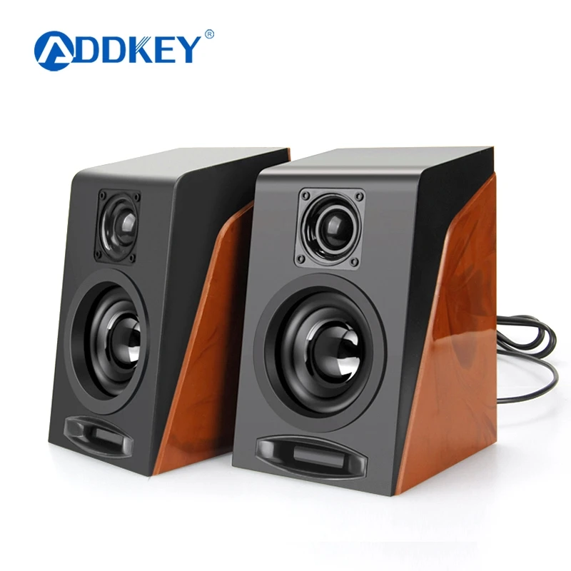 

ADDKEY 2pcs New MiNi Subwoofer Restoring Ancient Ways Desktop Small Computer PC Speakers With USB 2.0 & 3.5mm Interface