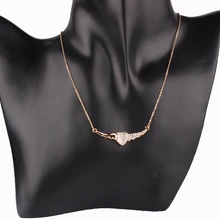 Msyo Rose Gold Plated 2016 New Hot Female Heart Pendant Necklace High Quality Fashion Necklace Women