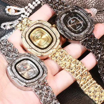 

Female reloj mujer rectangulo Luxury Fashion Small Dial Without Scale Cross Mesh Belt Ladies Quartz Watch wommen watch