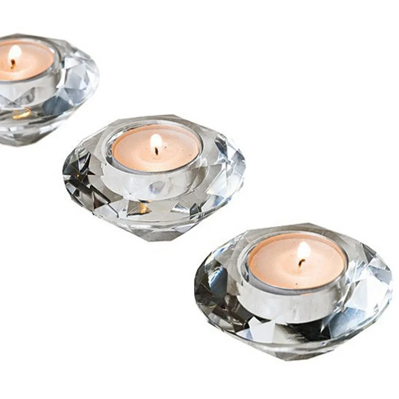 

Free by DHL/FEDEX 50pcs/lot Wonderful k9 Crystal Candle Holders, Tealight Candle Holders For Wedding Decoration Centerpieces