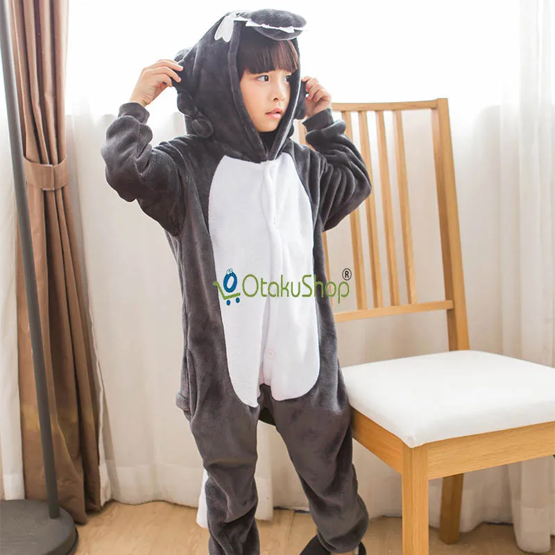2018 new Animal cute Wolf Flannel Pajamas Children soft