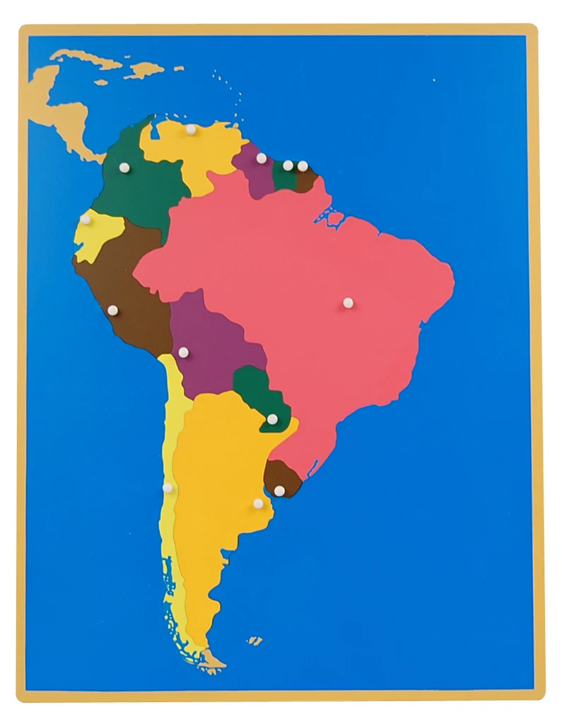 Montessori South America Map  ikwileenprentenboek