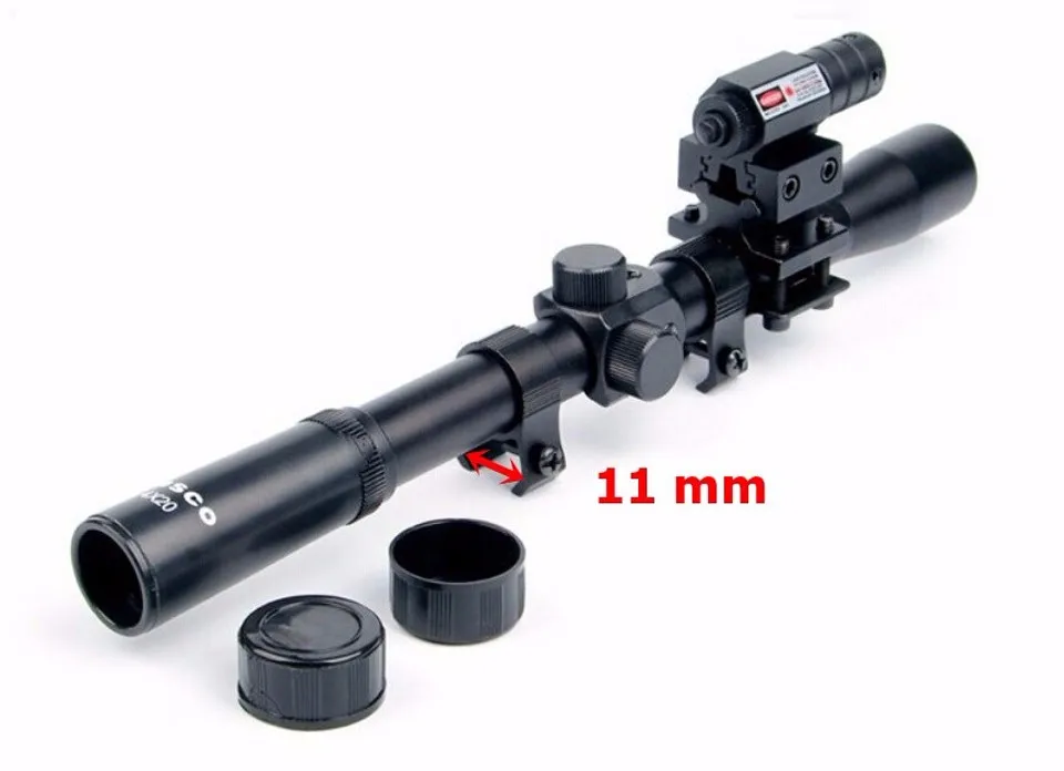 4x20 البصريات نطاق نشاب بندقية Riflescope مع ريد دوت البصر بالليزر و 11 مللي متر السكك الحديدية يتصاعد ل 22 عيار بنادق الادسنس الصيد