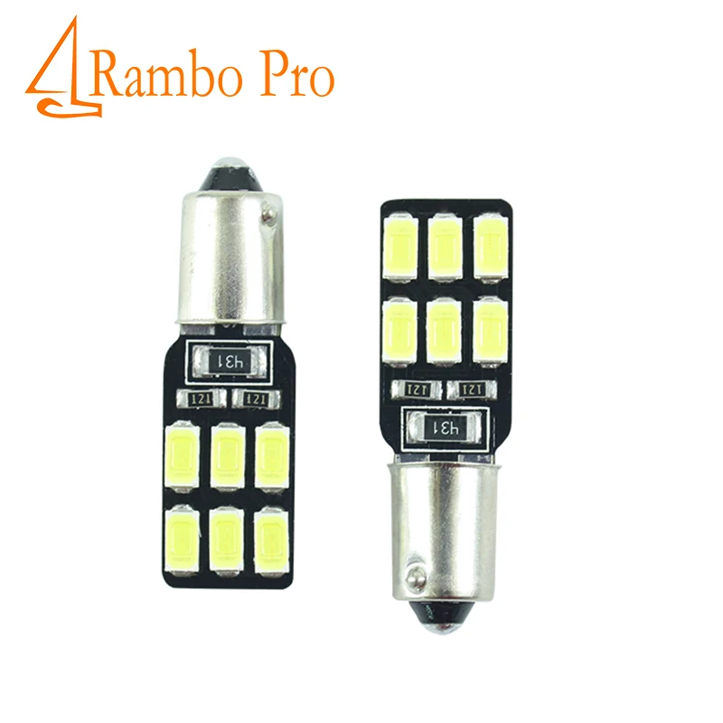 

2 pcs LED Ba9s T11 T4W H6W 233 super bright Interior bulbs reading light car light sourse 12 SMD 5630 white DC 12v 3W