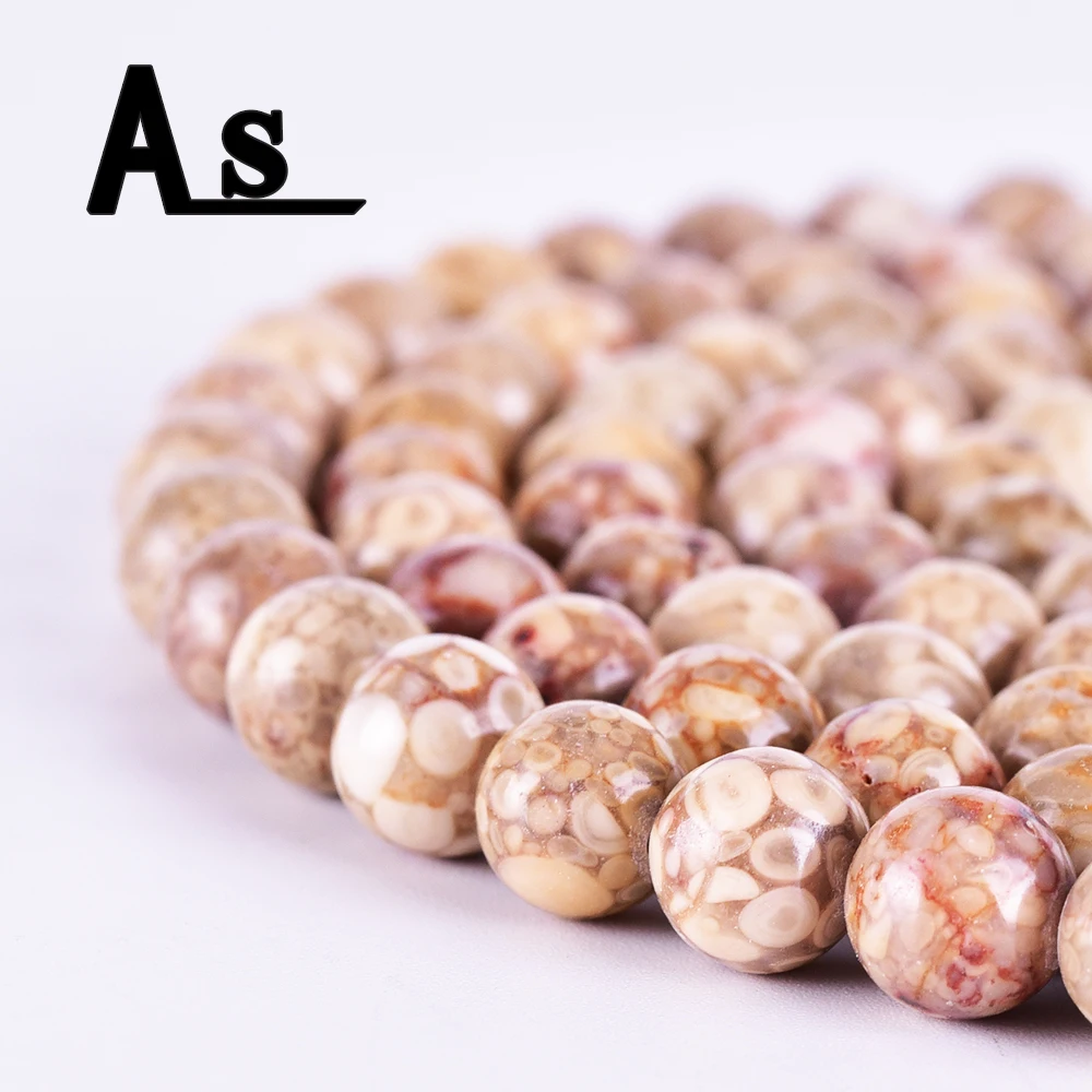 

Asingeloo Natural Chrysanthemum Stone Beads Round Loose Hematite Jaspers Strand for Bracelet Making Accessories