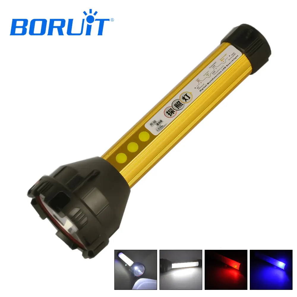 

BORUIT 2000LM Rechargeable Searchlight 15 LED HandHeld Flashlight Torch Flash Light Working Lamp Warning Tail Light with Battery