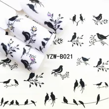 Горячее предложение, наклейка для ногтей с бабочкой и цветами, переводная наклейка для украшения ногтей, тату, маникюрные обертывания#18