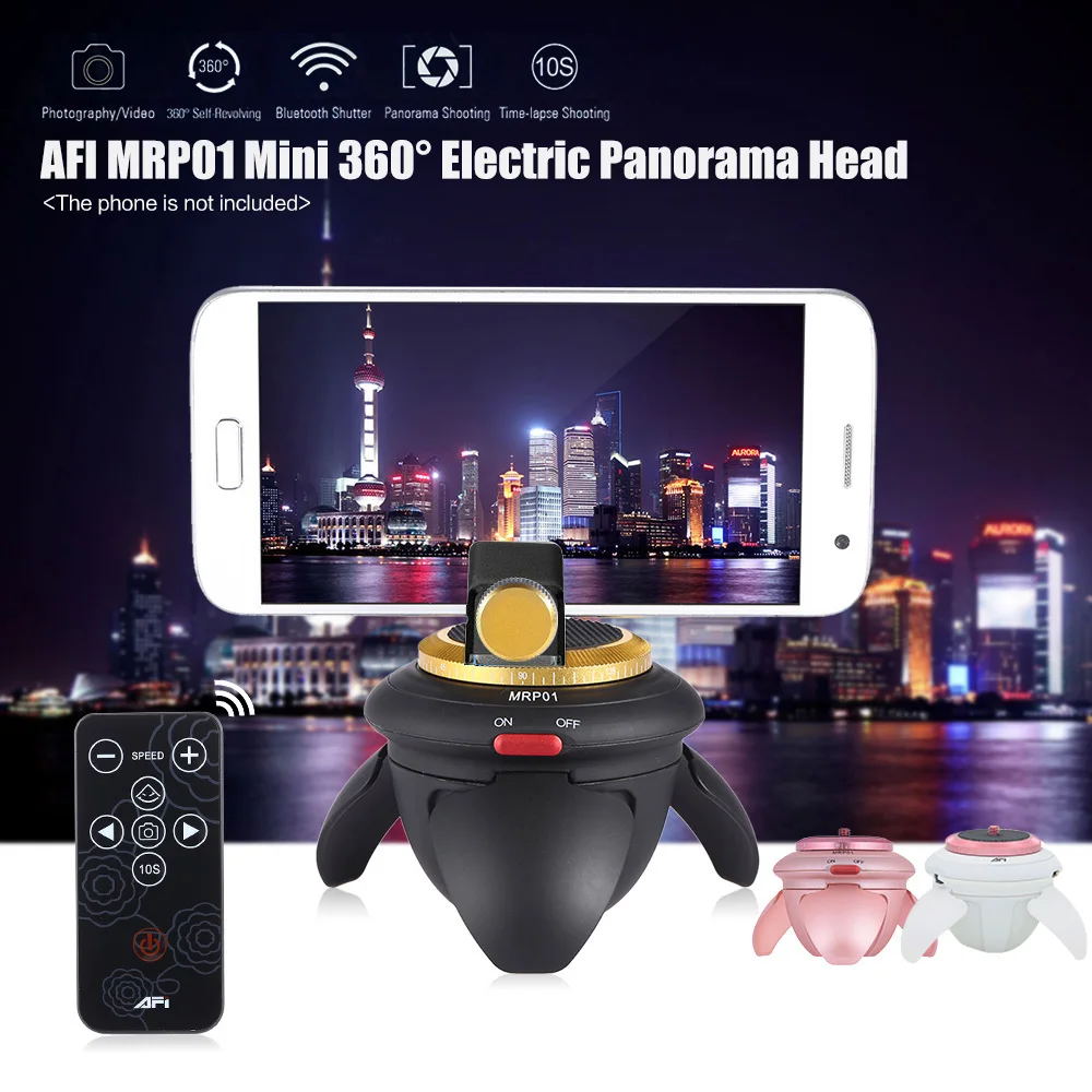 AFI MRP01 Mini Electric Panorama Head 360 Rotation Time Lapse Tripod Head for GoPro Action Camera for Selfie Stick Smartphones-in Tripod Heads from Consumer Electronics on Aliexpress.com _ Alibaba Group - 27