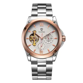 

Tevise Top Brand Mens Watches Automatic Self-wind Mechanical Watch Tourbillonstainless Steel Luxury Wristwatch Relojes Hombre