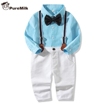 

PureMilk Boys Clothes Cotton Toddler Girl Clothes Bebe Clothes 4pcs/set Newborn Clothes