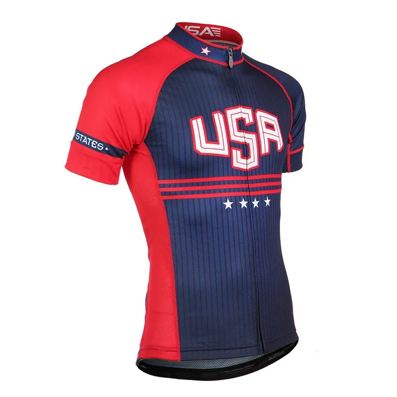 Летняя мужская футболка для велоспорта из США, рубашка для горного велосипеда, одежда для гонок и велоспорта, быстросохнущая одежда для велоспорта