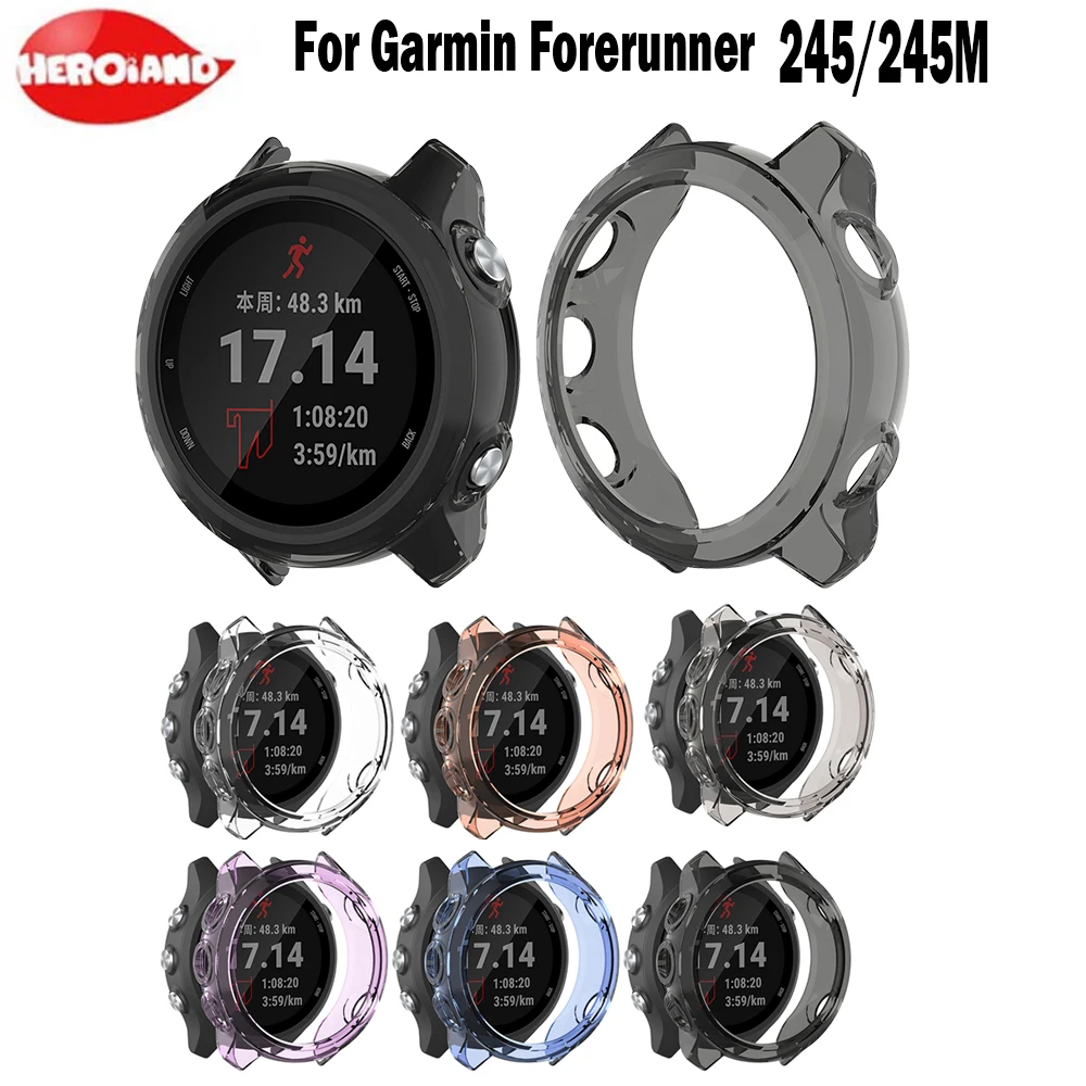 

Protective case for Garmin Forerunner 245/245M TPU cover anti-shock clear slim transparent shell for Garmin Forerunner 245/245M