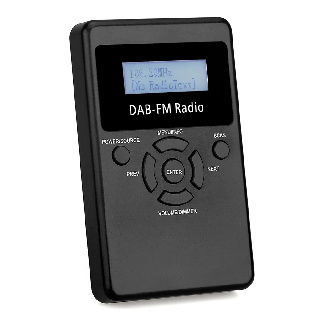 Портативный радио цифровой DAB RDS FM радио карманный цифровой DAB стерео без потерь приемник с наушником шнуром 1," экран дисплея