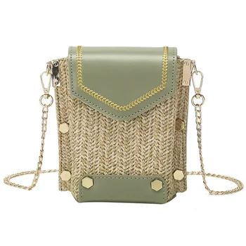 

FGGS-Small Bag Female 2019 New Simple Wild Portable Woven Pu Bag Fashion Shoulder Bag