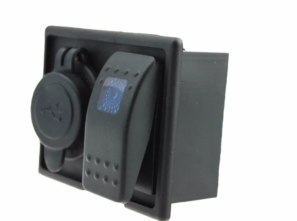 IZTOSS DC 12 В/24 В светодиодный цифровой 2.1A USB зарядное устройство гнездо с кулисный