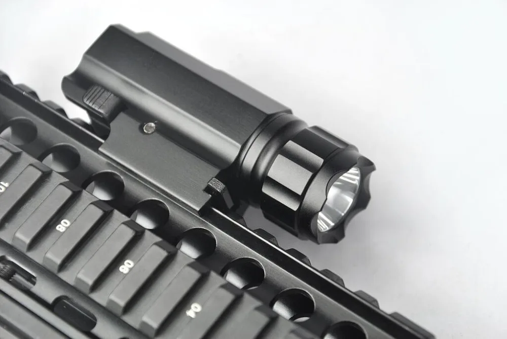 200 Lumens CREE LED Tactical Gun Flashlight Torch Pistol Handgun Weapon Torch Light Lamp with Mount