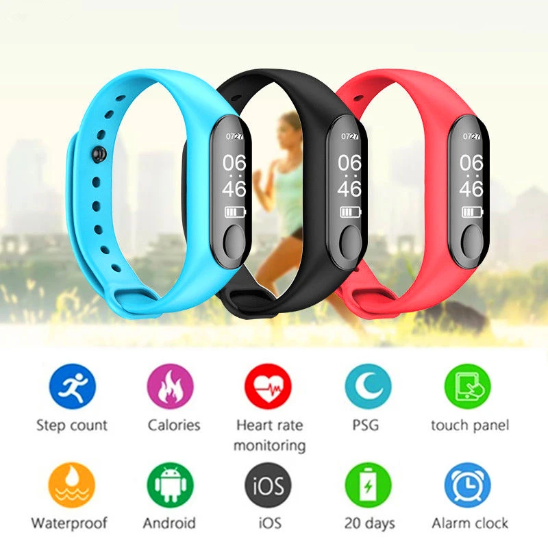 Смарт-браслет Timethinker M3 фитнес-браслет Bluetooth монитор кровяного давления